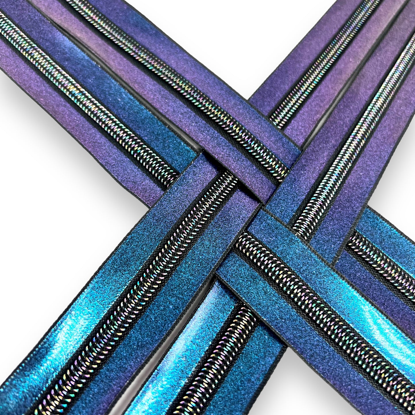 Hardware - Metallic Blue Nylon Zipper Tape #5