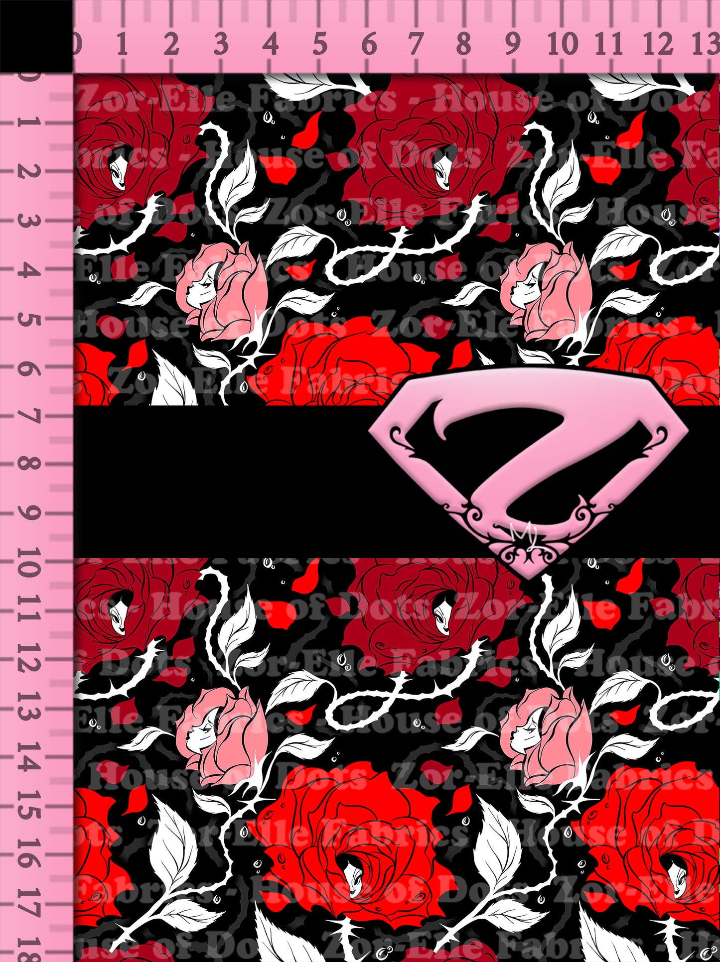 Sveta - Roses (Black - Large Scale)