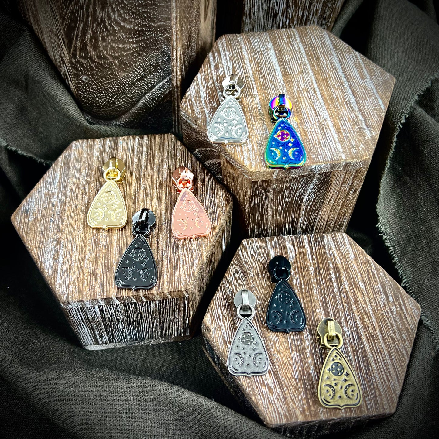 Hardware - Ouija Planchette Nylon Zipper Pulls #5