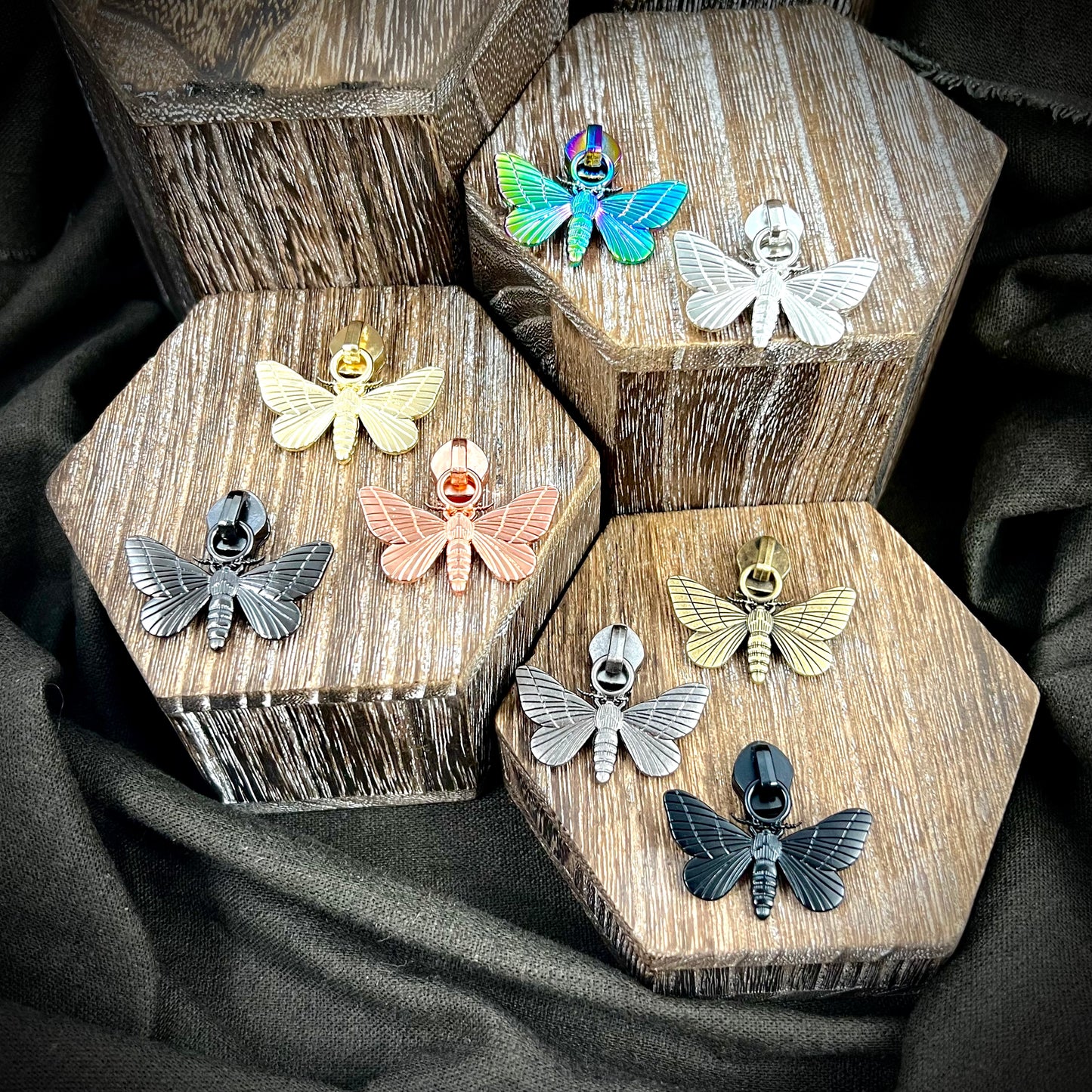 Hardware - Moth Nylon Zipper Pulls #5