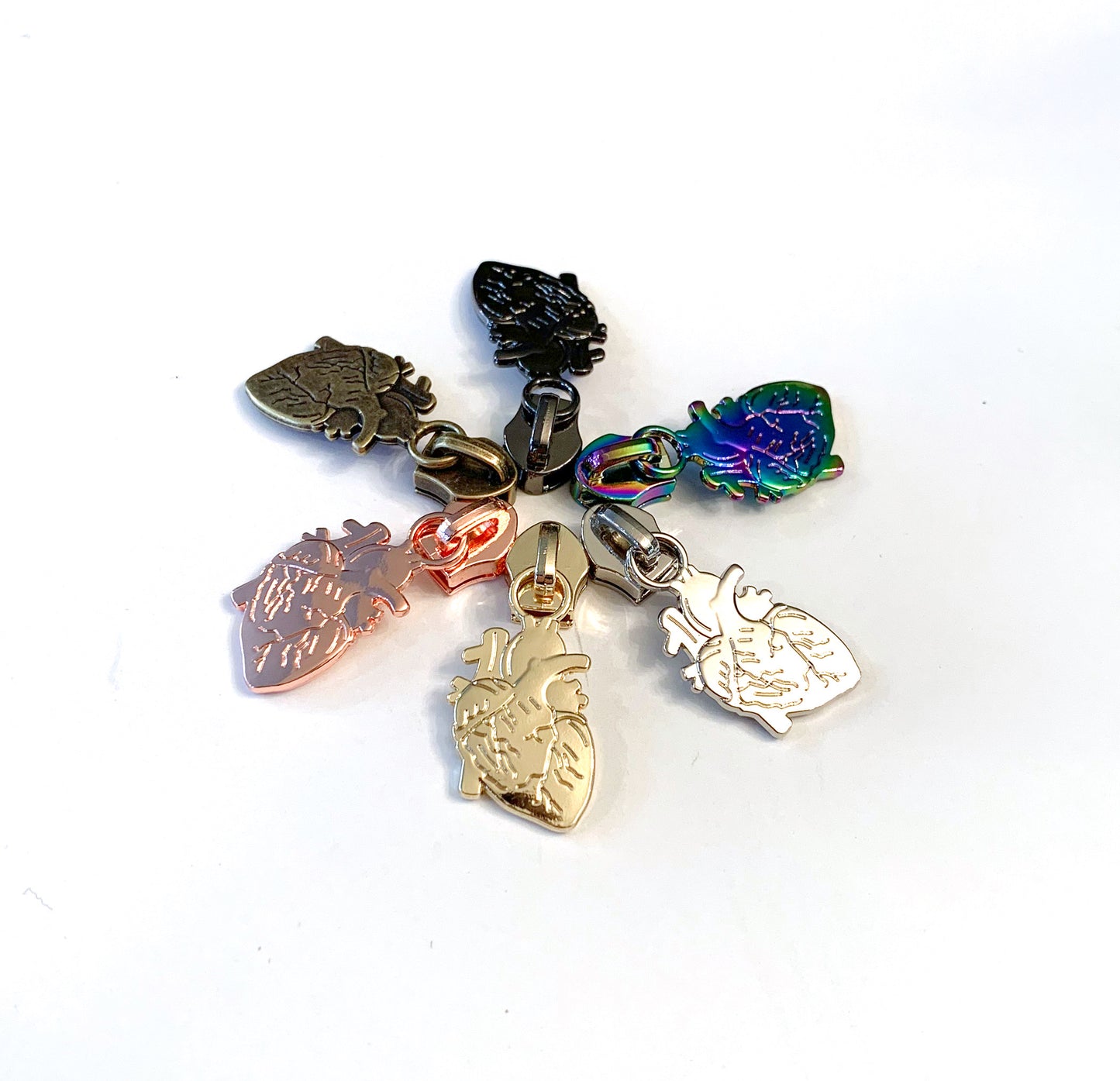 Hardware - Anatomical Heart Nylon Zipper Pulls #5