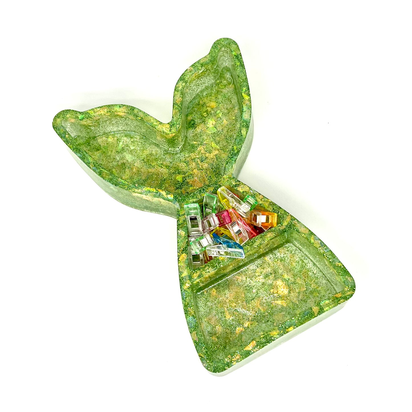 Mermaid Tale Clip Tray (Green - Large)