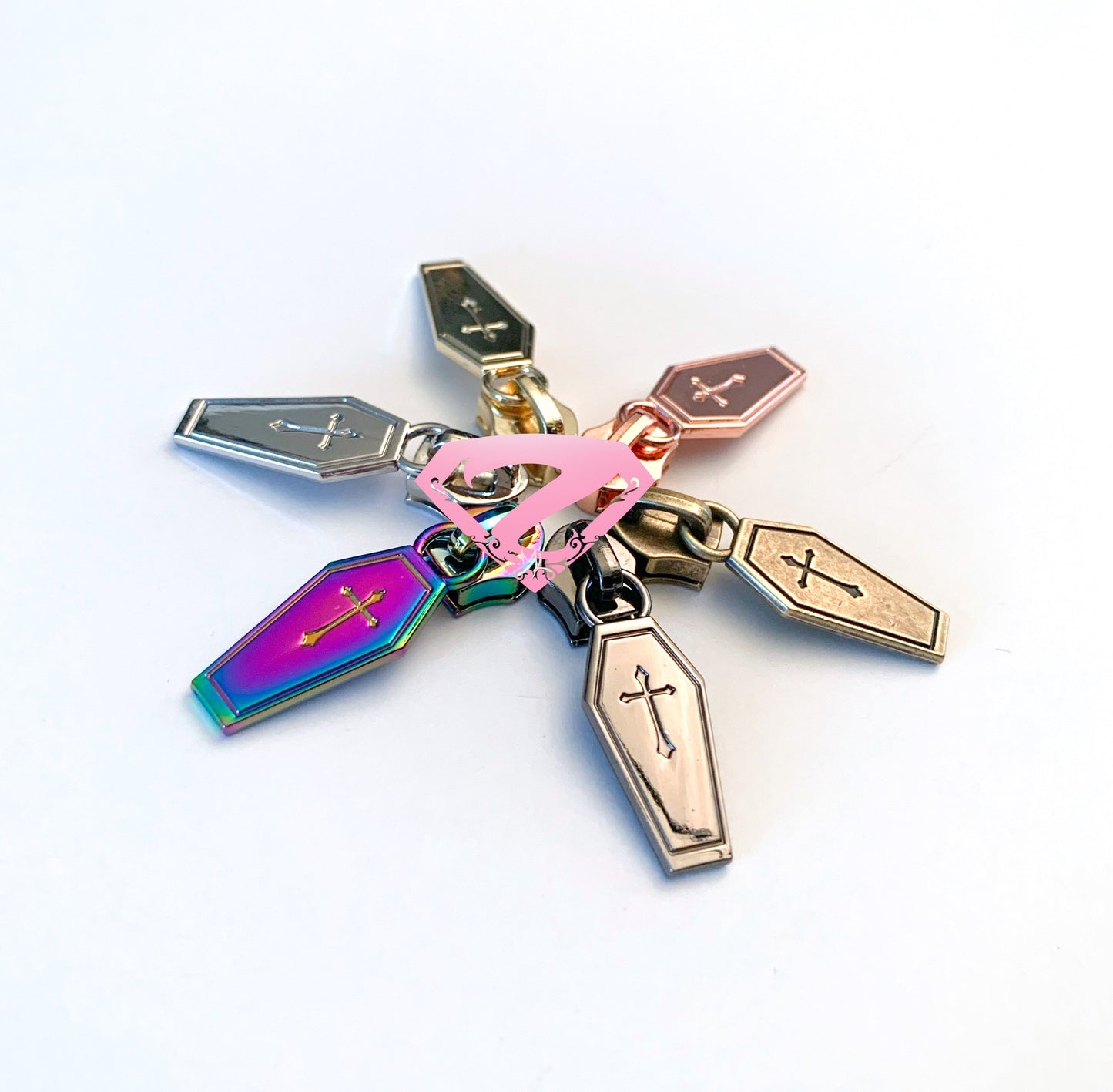 Hardware - Coffin Nylon Zipper Pulls #5