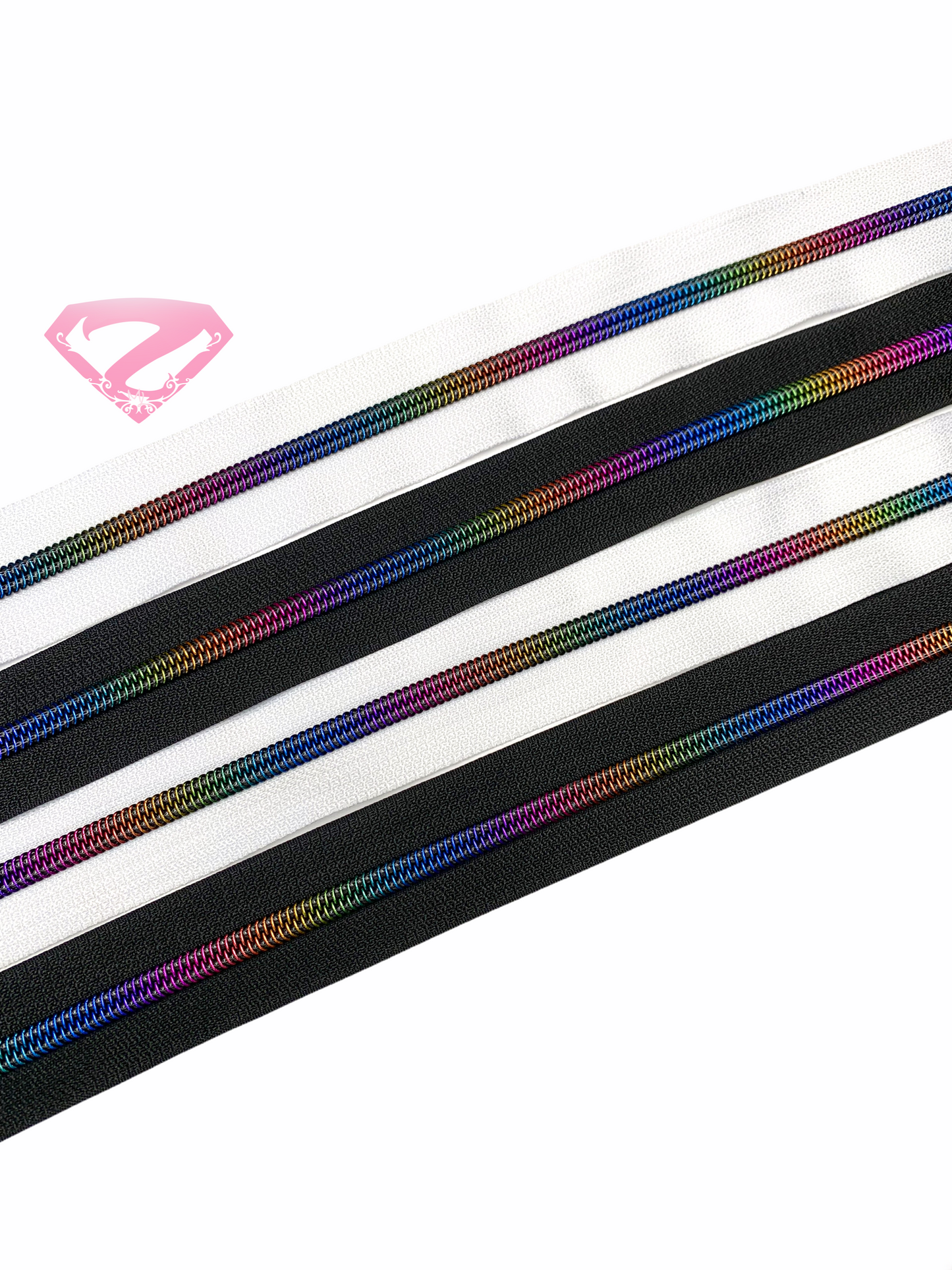 Hardware - Metallic Rainbow Zipper Tape Nylon #5