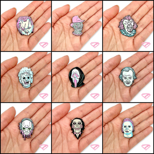 Merch - Horror Goth Enamel Pins